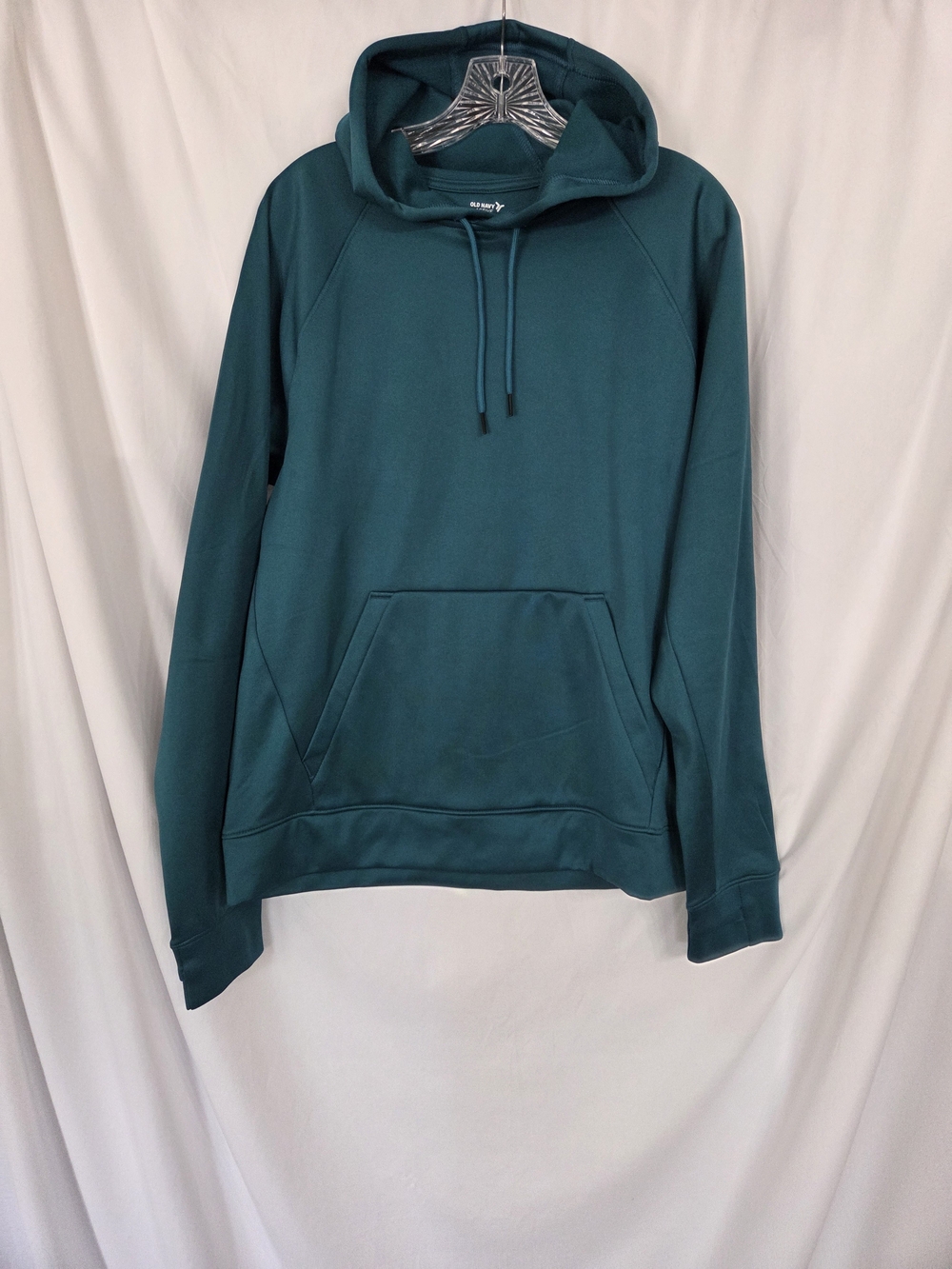 Old Navy Active Teal Hooded Pullover Kangaroo Pocket Sweatshirt Size M